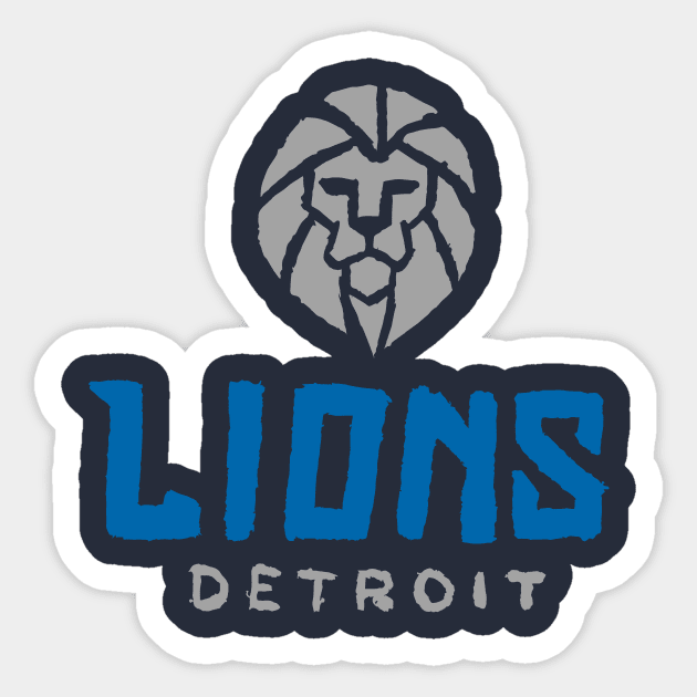 Detroit Lioooons 05 Sticker by Very Simple Graph